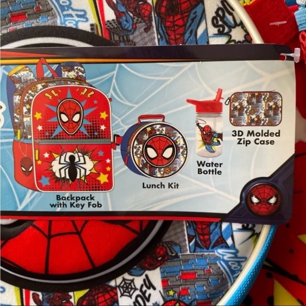 Boys Spiderman 17” Backpack Set - Picture 2 of 8